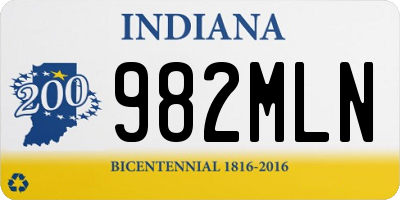 IN license plate 982MLN