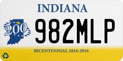IN license plate 982MLP