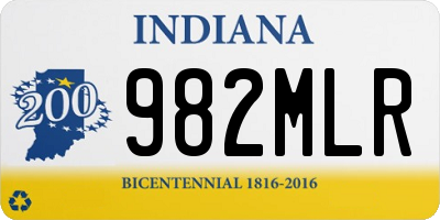 IN license plate 982MLR
