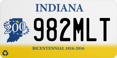 IN license plate 982MLT
