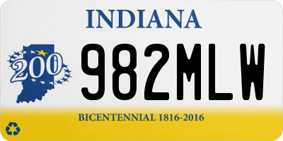 IN license plate 982MLW