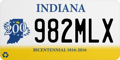 IN license plate 982MLX