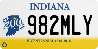 IN license plate 982MLY