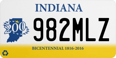 IN license plate 982MLZ