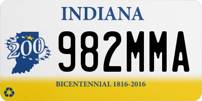 IN license plate 982MMA
