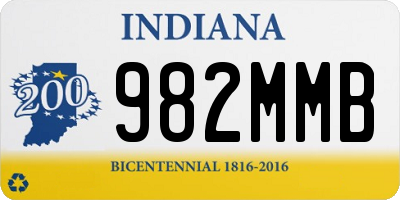 IN license plate 982MMB