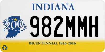 IN license plate 982MMH