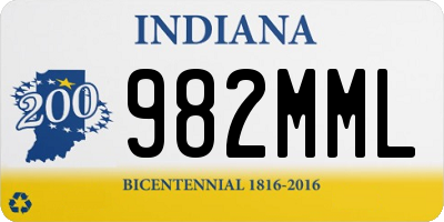 IN license plate 982MML