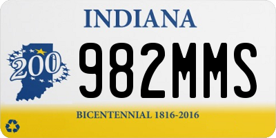 IN license plate 982MMS