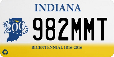 IN license plate 982MMT