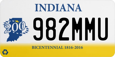 IN license plate 982MMU