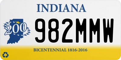 IN license plate 982MMW