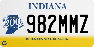IN license plate 982MMZ