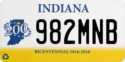 IN license plate 982MNB