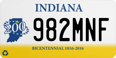 IN license plate 982MNF