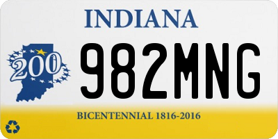 IN license plate 982MNG