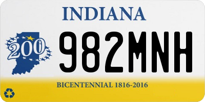IN license plate 982MNH