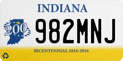 IN license plate 982MNJ