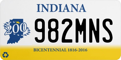 IN license plate 982MNS