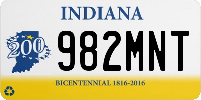 IN license plate 982MNT