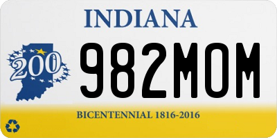 IN license plate 982MOM