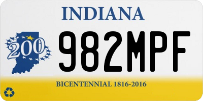 IN license plate 982MPF