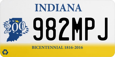 IN license plate 982MPJ