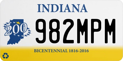 IN license plate 982MPM