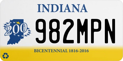 IN license plate 982MPN