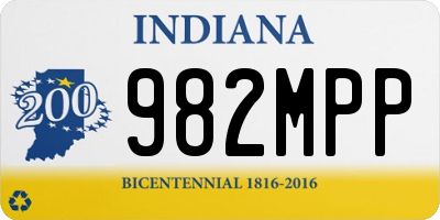 IN license plate 982MPP