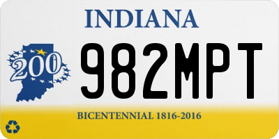 IN license plate 982MPT