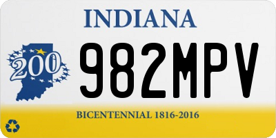 IN license plate 982MPV