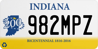 IN license plate 982MPZ