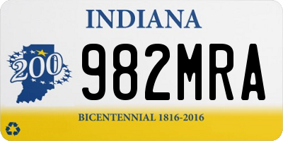 IN license plate 982MRA