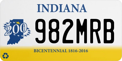 IN license plate 982MRB