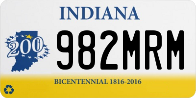 IN license plate 982MRM