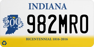 IN license plate 982MRO