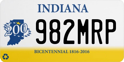 IN license plate 982MRP