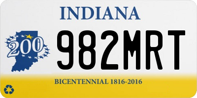 IN license plate 982MRT