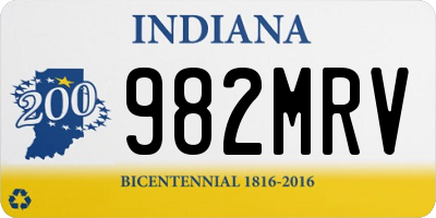 IN license plate 982MRV