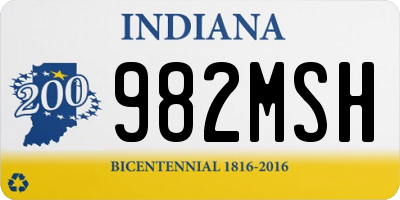 IN license plate 982MSH