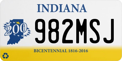 IN license plate 982MSJ