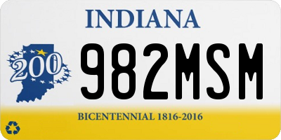 IN license plate 982MSM