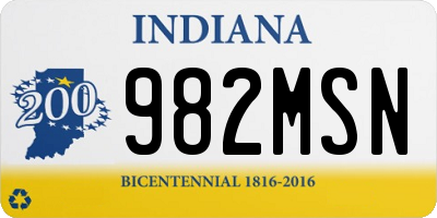 IN license plate 982MSN