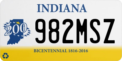 IN license plate 982MSZ