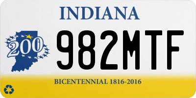 IN license plate 982MTF