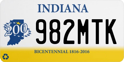 IN license plate 982MTK