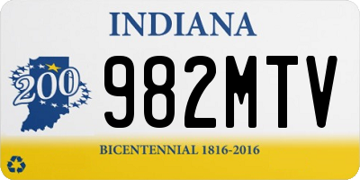 IN license plate 982MTV