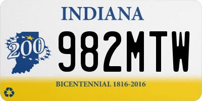 IN license plate 982MTW