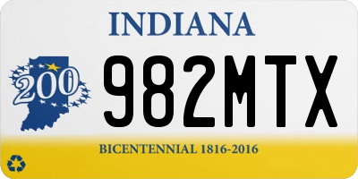 IN license plate 982MTX